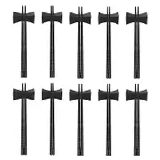 10 Pairs Black Fiberglass Chopsticks And 10 Pcs Black Chopstick Rest, Chopstick Reusable Chopsticks