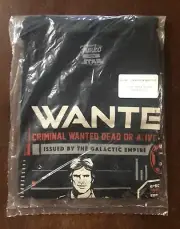 Star Wars HAN SOLO T Shirt Large Wanted Cantina NEW Smuggler’s Bounty Funko