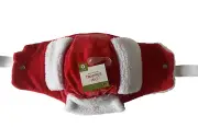 Target Dog Pet Sherpa Lined Red Velvet Trapper Hat W/ Ear Flaps XL