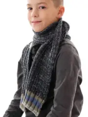 Barts Scarf Neck Warmer Knit Scarf Grey Ethan Warming Pattern Modern