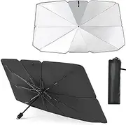 Car Windshield Sun Shade Umbrella, Front Window Visor Sun Shade Cover, 140 x 78 cm Large Size Auto Windshield Covers Trucks Cars Cover, UV Protection, Heat Insulation, Easy Fold