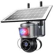 Solar Security Cameras Wireless Outdoor,Remote 2K WiFi 360° View Wireless Sol...
