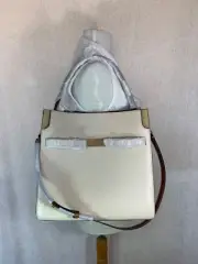 NEW Tory Burch New Cream Lee Radziwill Double Bag $1098