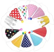 ABOOFAN 44Pcs Colorful Dot Cone Crowns for Showers Christmas Anniversaries Photo Booth Props
