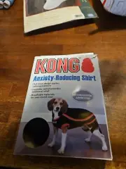 KONG Anxiety- Reducing Dog Shirt Size XX-Small, Black and Red with Box
