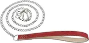 Abaodam Stainless Steel Pet Training Leash with Padded Handle for Dogs Durable Comfortable Strong Dog Supplies Wide Long for Walking Training
