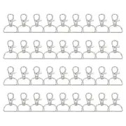 1"Swivel Clasps Clips, 60Pcs Lobster Clasp Snap Hooks with D Ring, Silver Tone