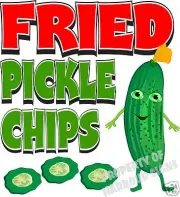 Fried Pickle Chips Decal 14" Concession Food Truck Van Cart Vinyl Menu Sticker