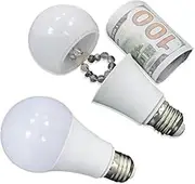Sight Secret Light Bulb, Lightbulb Diversion Safe, Safe Light Bulb Secret Compartment, Storage Realistic Light Bulb Decoy Hiding Box,Secret Hiding Spot- Diversion Safe Stash Hide Valuables(ZS536)
