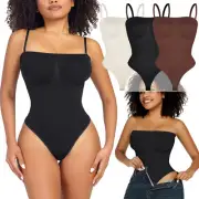 Womens Strapless Tummy Control Sexy Bodysuit Shapewear with Attachable Straps AU