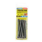 Zenith 10G x 65mm Tufcote® Countersunk Rib Head Treated Pine Screws - 12 Pack