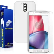ArmorSuit Motorola Moto G4 Screen Protector + White Carbon Fiber Skin Protector