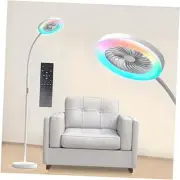 Floor Lamp with Fan Fan Light with RGB 18w/1500lm LED Floor Famp, Stepless