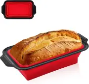 Silicone Bread Loaf Pan with Metal Reinforced Frame for Homemade Bread