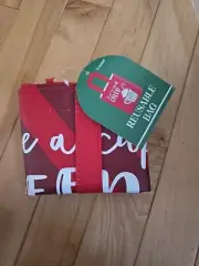 Reusable Target Have A Cup Of Cheer Red Bag Christmas New Collapsible