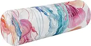 Bolster Pillow Headboard Neck Roll Pillow Form Kids Round Pillow Round Cylinder Pillow Lower Back Support Pillow Bubbles Jellyfish