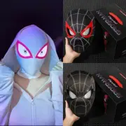 Spider-Man Remote Control Blink Spider-Gwen LED Mask Headgear Cosplay Props Gift