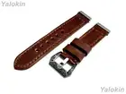 Dark Brown Brushed Leather Band Strap for Fitbit Versa 3 4 Sense 2 Smartwatches