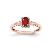 14k Rose Gold Oval Fire Opal u0026 Real Diamond Rectangle Ring