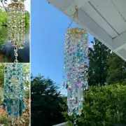 Colorful For Crystal Wind Chimes Home Garden Patio Lawn Hanging-Decor-Ornament