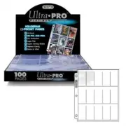 100 x ULTRA PRO 15 POCKET PLATINUM TOBACCO CIGARETTE CARDS SLEEVES PAGES IN BOX