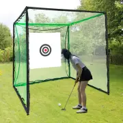 2.5M Golf Practice Net Hitting Mat Chipping Cage Driving Netting Training Aid