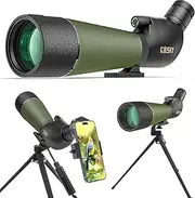 [Gosky] 20-60x80 Spotting Scope with Tripod, Carrying Bag and Scope Phone Adapter - BAK4 45 Degree Angled Eyepiece Telescope for Target Shooting Hunting Bird Watching Wildlife Scenery