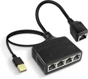 XMSJSIY Gigabit Ethernet Splitter RJ45 1 Female to 1 4