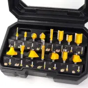 Router Bits Set 15 Pieces 1/4 Inch, Router Bits Kit, DIYer Woodworking Tools,...
