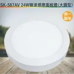 SK-587AV 24W微波感應吸頂燈【大圓型-全電壓-台灣製造-滿1500元以上即送LED燈泡】