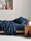 Linen House Nimes Navy Linen Sheet Set