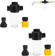 Yharnamite 2 Pcs Garden Hose Foam Spray Gun Connector, Garden Foam Water Sprayer, Car Cleaning Hose Water Sprayer, Foam Spray Gun with Soap Dispenser for Watering, Car Washing, Pets Cleaning