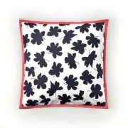 Ralph Lauren Carter 18" Floral Decorative Bed Pillow Navy Red Feather Insert NWT