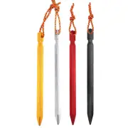 10pcs 7 Inches Metal Tent Stake Tent Pegs with Hook for Camping Ground Rug Party