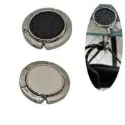 2 Pack Bling Foldable Purse Hooks for Table & Desk | Women's 1 Black & 1 White