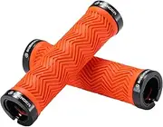 Boenoea Mountain Bike Handlebar Grips Lock on,Anti-Slip Shock Absorbing Bicycle Grips 130mm for Mountain Bike Downhill MTB