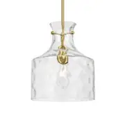 Telbix Perron 1 Light Dimpled Glass Pendant