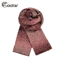 在飛比找PChome24h購物優惠-ADISI 漸層針織保暖圍巾AS17104 紫紅