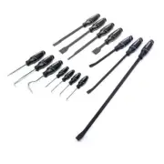 Husky Wrecking Bar Set Hook+Pick+Scraper+Pry Acetate Handle in Black (14Pc)