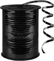 500 Yards Curling Ribbon,1/5 Inch Shiny Black Ribbon,Balloon String, Party Decoration,Ribbons for Florist Flower Bows for Graduation Supplies
