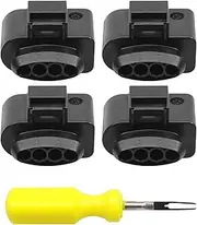 Ignition Coil Connector Repair Kit with 4PCS Harness Plug and 1PCS 0.3CM Space Take-up Tool Fit for VW Passat Phaeton Polo SKODA Octavia Rapid Superb Yeti AUDI A1-A8 Q7 TT Replace 4B0973724