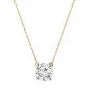 Meera 1.00ct Laboratory Grown Solitaire Diamond Necklace in 9kt Yellow Gold