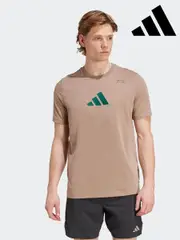 adidas Brown Climacool Category Training Graphic T-Shirt (AR7949) | $65