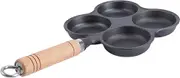 Zerodeko 1pc Non Stick Egg Frying Pan Egg Cooker for Induction Gas for Pancakes Omelettes Black Kitchen Tool for Delicious Meals
