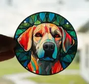 New Suncatcher Labrador Retriever 6" Round Dog Combined Shipping Gift