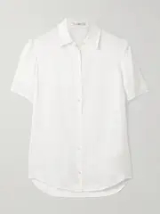 [The Row] The Row - Petrova Washed-satin Shirt - Off-white - US2 US 2 Off-white