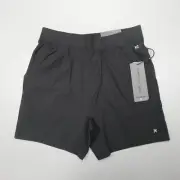 Kenneth Cole Tech Jogger Shorts Flex Stretch Water Resist Woven Nylon Black