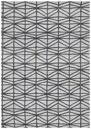 Visage Grey Black Geometric Abstract Pattern Rug