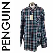 Original Penguin Blue and Pink Plaid Button Up Shirt - Size XXL