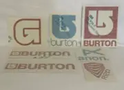 BURTON LARGE ASSORTED DECAL STICKER PACK (8 PIECE TOTAL)